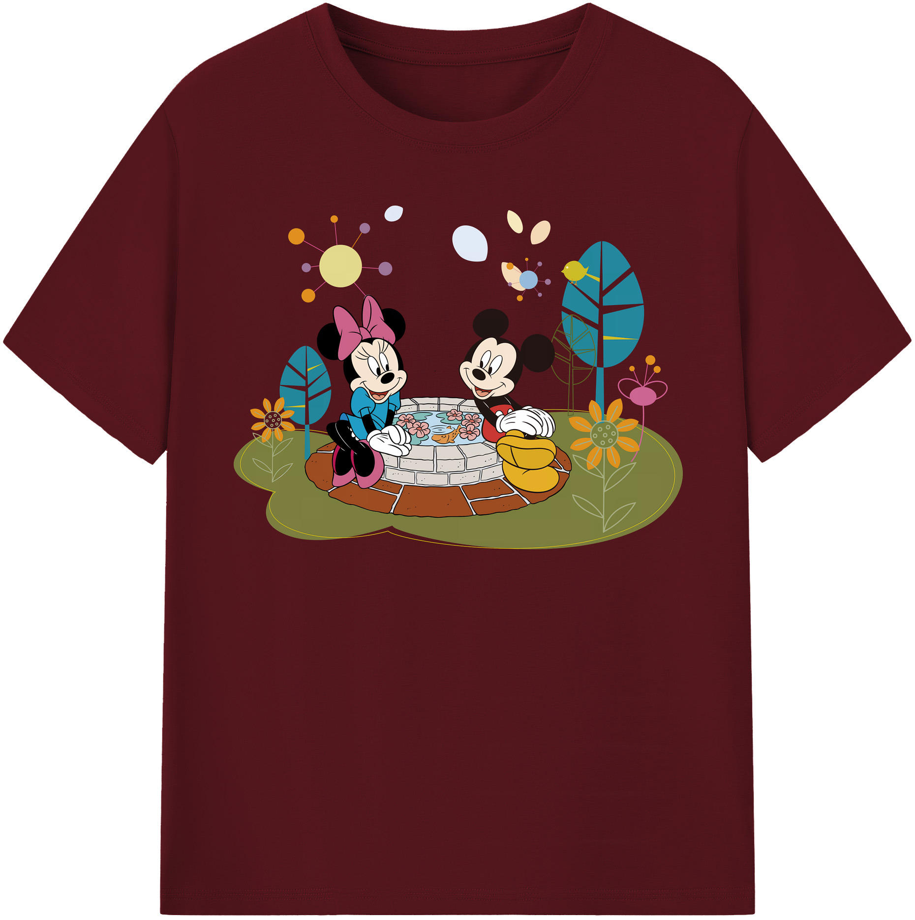 （画像用） ミッキーマウス Mickey Mouse 綿100％半袖Tシャツ（フロントプリント）